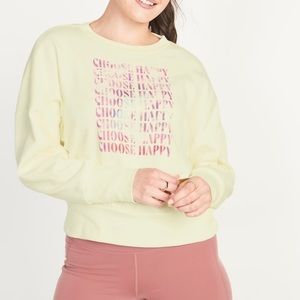 Old Navy Loose Graphic Cropped Crew-Neck Sweatshirt for Women